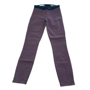 NWT GAP Maroon Elastic Band Jeggings Skinny Jeans Size 8 Women